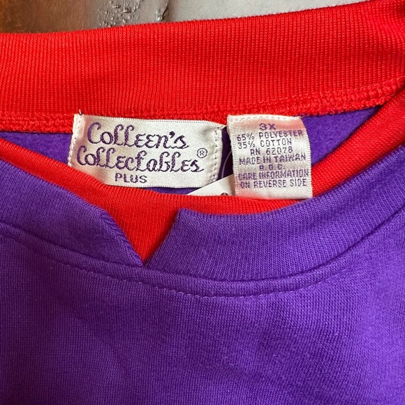 Red Hat Lady Red Hat Sweatshirt Long Sleeve Red and Purple 3X "Hatitude" - Picture 4 of 10